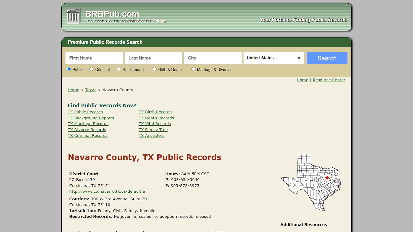 Navarro County Public Records | Search Texas Government Databases