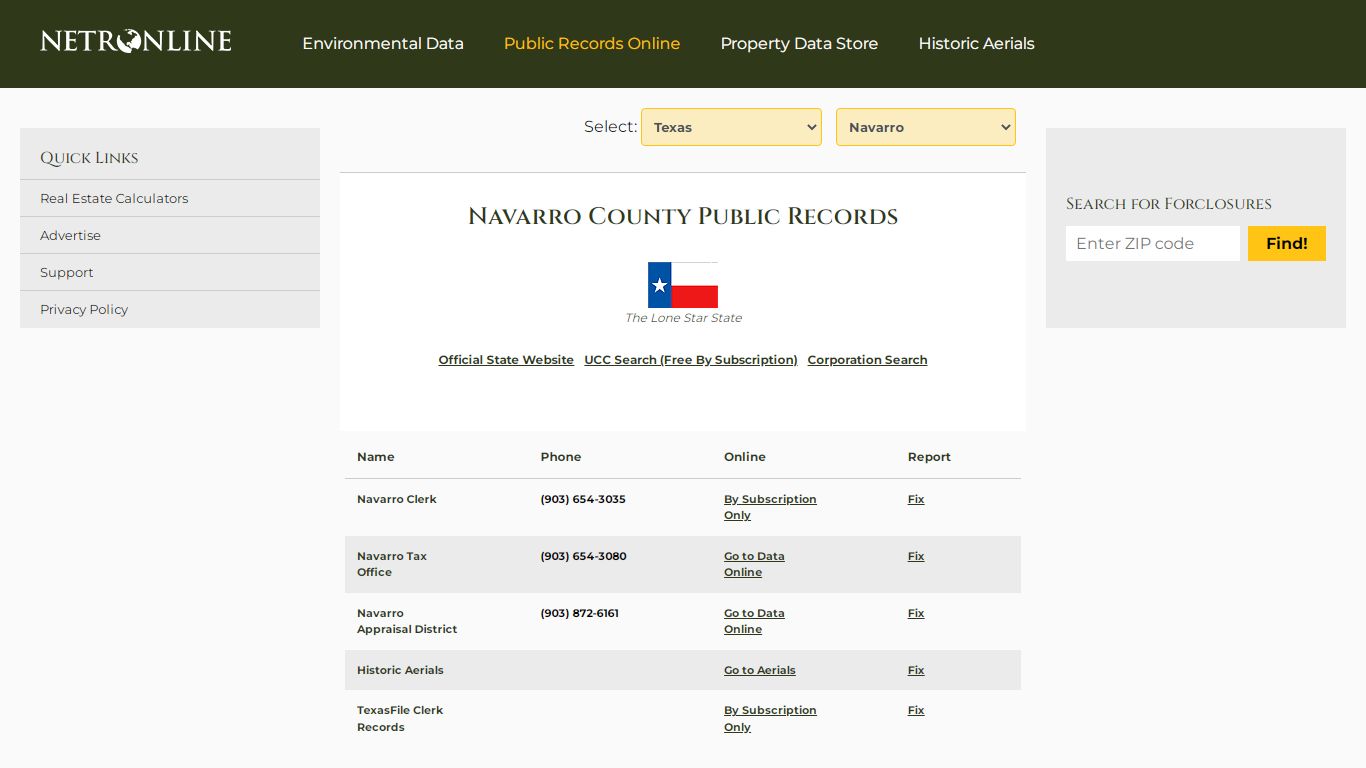 Navarro County Public Records - NETROnline.com